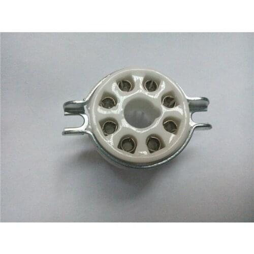 9pcs ceramic tube socket seat GZC8-Y-1 8 pin seat tube socket for EL34 KT88 6550 KT66