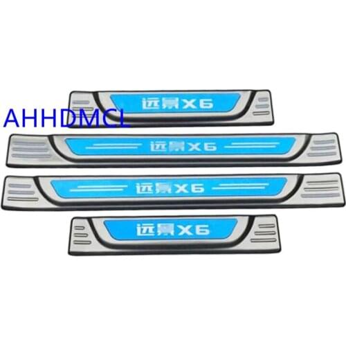 Car Welcome Pedal Threshold Strip Door Sill Strip For Geely Vision X6 2020