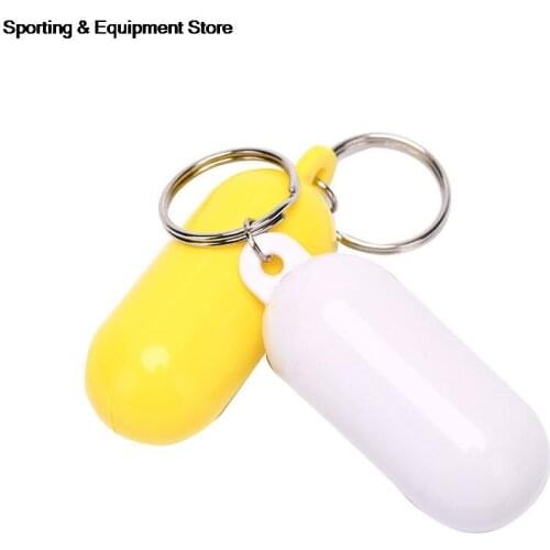 Kayak Floating Keyring Fender Buoyant Key Ring Marine Sailing Boat Float Canal Keychain Yellow/White Color