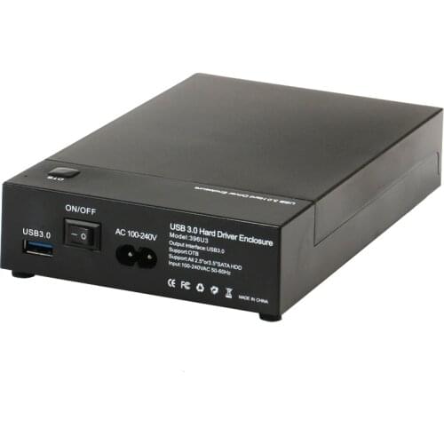 Tool Free 3.5 Inch USB 3.0 to SATA III External Hard Drive Enclosure Case Support Both 2.5" & 3.5" SATA HDD SSD Built-in Adapter