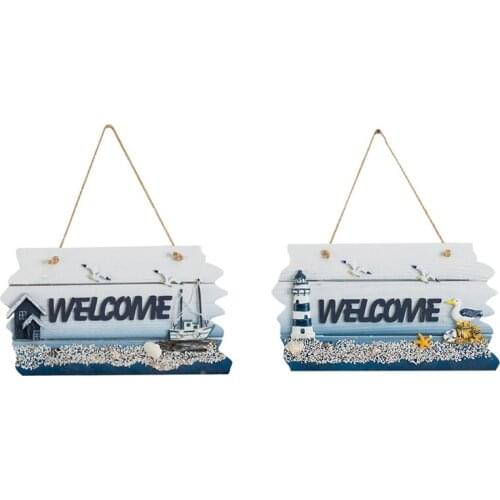 Wooden Hanging Welcome Board Door Sign Plate Pendant Handicraft Gifts Home Coffee Shop Decoration Photo Wall Decor Retail