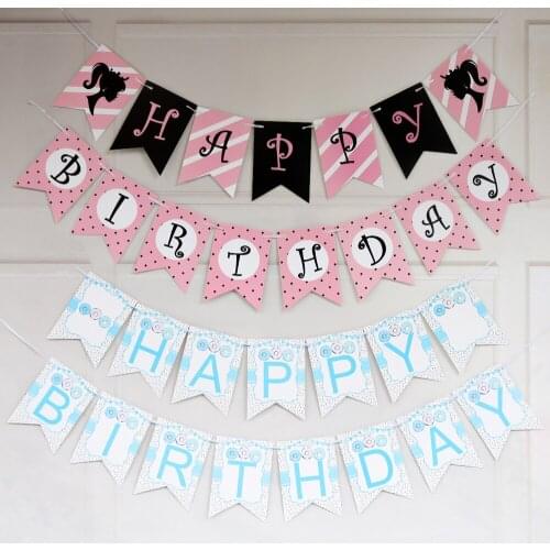 Party Bunting Banner Flags Bunting Baby Shower Party Favors Kids Girls Happy Birthday Decoration Sunflower Garland