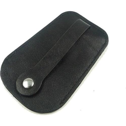 Genuine Leather Key Holder Ultra-thin Key Bag Small Key Organizer Pull-out Key Pouch Holding Six Keys Men Women