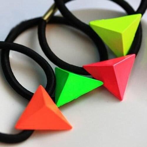 Korean Rubber Rope 2021 New Fashion Triangle Headband Hair Rope Hair Accessory Hot for woman