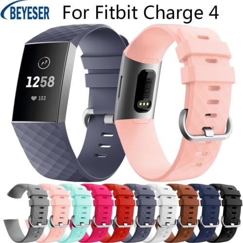 Fashion Smart Silicone Strap Band For Fitbit Charge 4 Replacement Wristband Loop Bracelet Adjustable For Fitbit Charge 3 upgrade