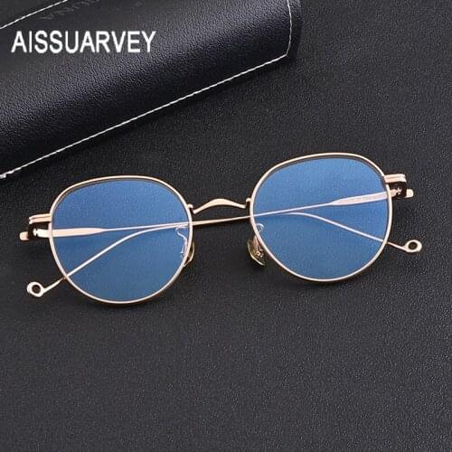 Fashion Titanium Round Eye Glasses Frames for Men Women Vintage Glasses Circle Eyeglasses Frame Retro Clear Lens Optical Glasses