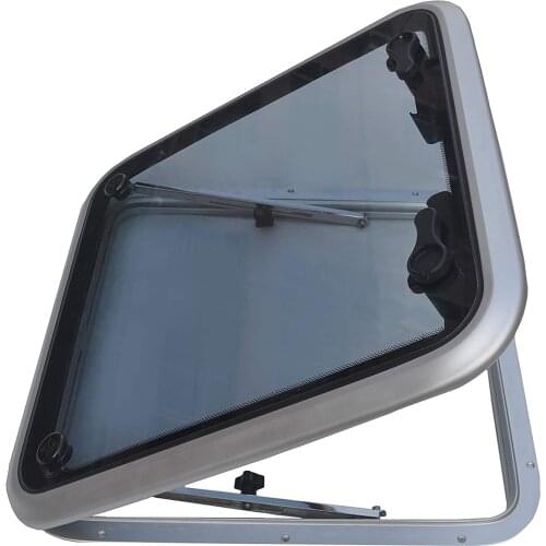 375*375mm Deck Hatch Marine Porthole -Anodized Aluminum Square Hatch With Tempered Glass For Boat