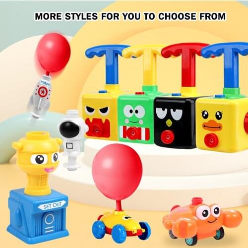 Power Balloon Car Toy for Children Gift Power Balloon Launch Tower Toy Puzzle Fun Education Inertia Air Science Experimen