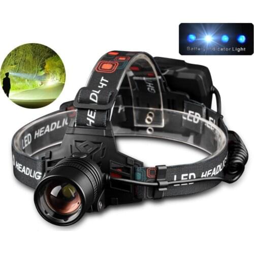 New Zoom P50 Major Headlamp Strong headlight USB Charging Outdoor Waterproof Power Display High Power Aluminium Alloy Head Lamp