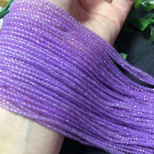 Natural 2mm Lavender Purple Spinel Faceted crystal Beads diy Jewelry Material