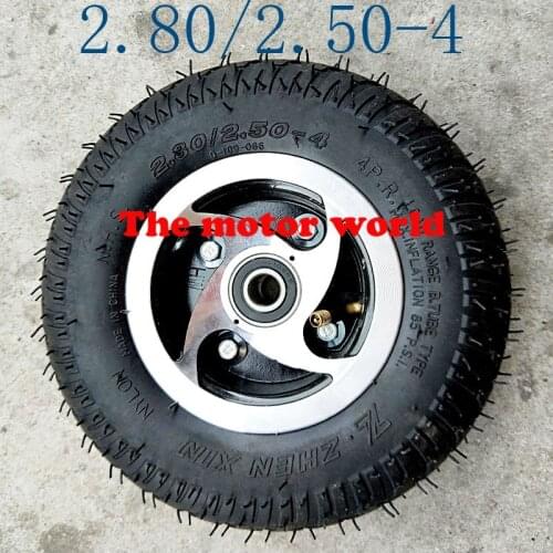 2019 New High Performance 2.80/2.50-4 Tyre and Inner with Wheel Hub Tube Fits Gas or Electric Scooter,ATV Mobility Scoote