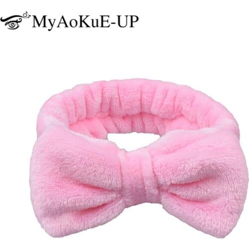 Headscarf Elastic Bow Headband Eyelash Extension Tools Soft Face Washing Headband Hair Band Holder Bath Spa Lovely Makeup Tools