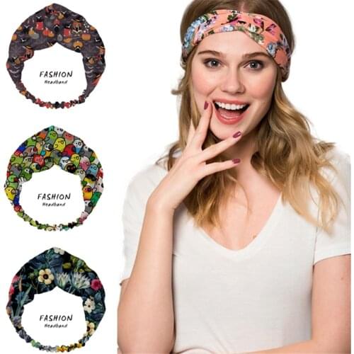 Fashion Women Print Bandanas HairBands Turban Headwear Head Wrap Women Hair Accessories for Women girls Hair Bands ladies Hoop