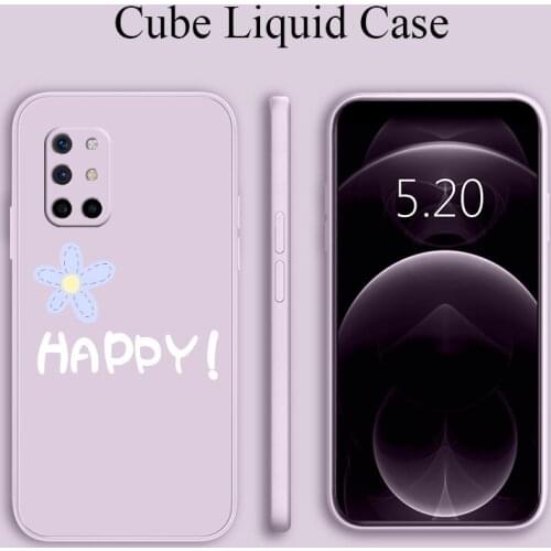 Small Fresh Shockproof Liquid Silicone Case For Oneplus 8t 9 9pro 9r pro Phone Back Cover Case