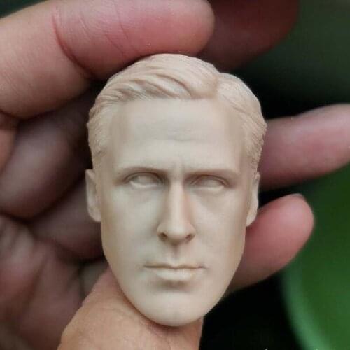 Blank 1/6 Scale Blade Runner Ryan Gosling Head Sculpt Unpainted Fit 12" Figure