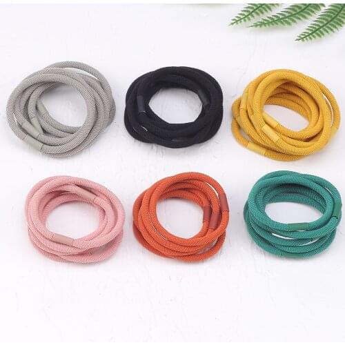 20pcs High Elasticity Nylon Rubber Bands Ponytail Holder Hair Bands Scrunchie Headband Hair Accessories Women Elastic for Girls