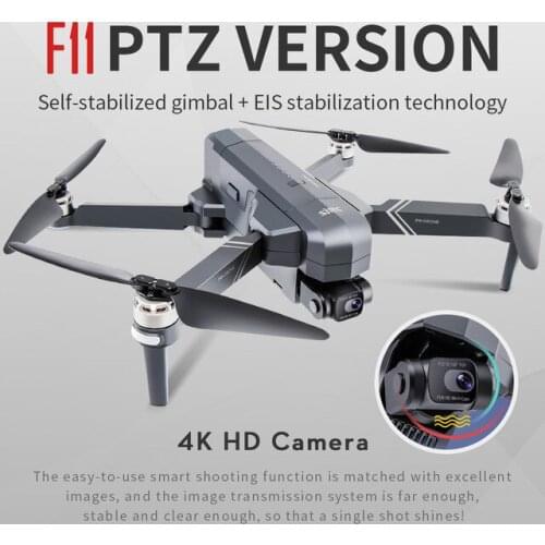 Sjrc F11 Pro folding 5g professional HD UAV 4K self stabilized pan tilt four axis brushless GPS remote control aircraft