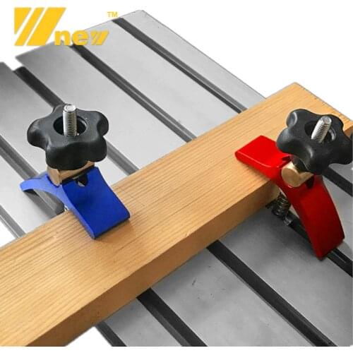 CNC Router Machine Quick Acting Hold Down Clamps Set Woodworking Clamps for Woodworking 19# T-Track 20# T-Slot Fixed Plate