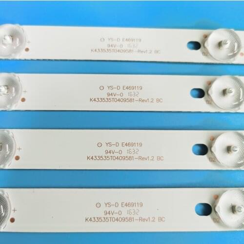 830MM LED Backlight strip 9 Lamp For 43"TV ZK43D09-ZC21FG-01 43G5 43E6 43G5 43E6 K433535T0409581-Rev1.2GS