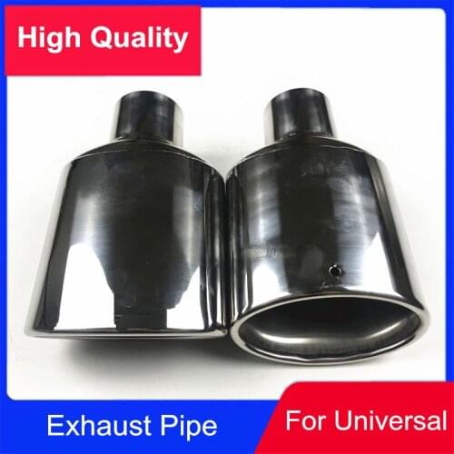 54MM Inlet Diameter 304 Stainless Steel Car Rear Single Exhaust Muffler Pipe Tip For AMG Style Tail Throat Car Accessories