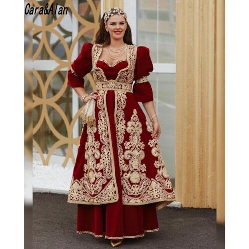 Fashion Vestidos Formales Traditional Kosovo Albanian Evening Dresses For Women Applique Prom Dress Robe De Soirée De Mariage