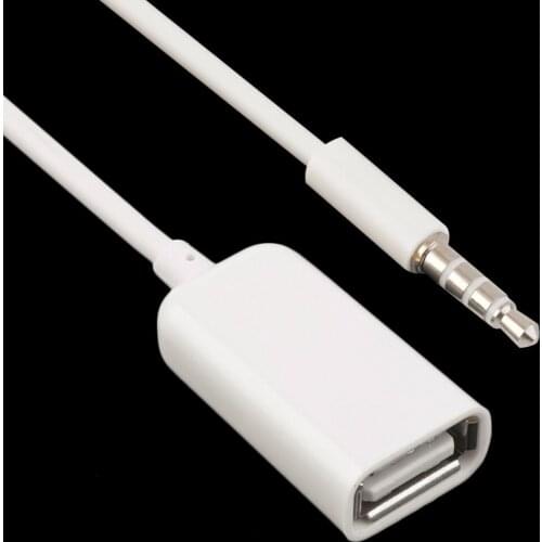 1 PCS Fashion 3.5mm Male AUX Audio Plug Jack To USB usb extension cable 2.0 Converter Cord Cable Car MP3 wholesale Free Shiping