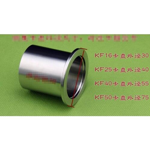1PCS Ferrule Half Nipple NW10 KF10 L=20mm 30mm SUS304 Stainless Steel New Vacuum Pump Welding Flange Fitting Parts to Tri Clamp