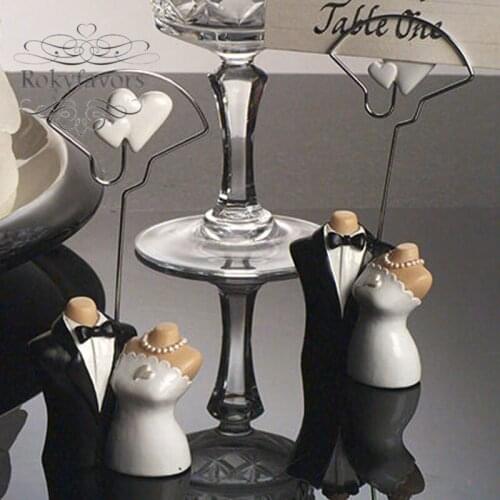 10PCS Bride and Groom Combination Place Card Holder Party Favors Poker Theme Event Gifts Anniversary Party Table Decor Supplies