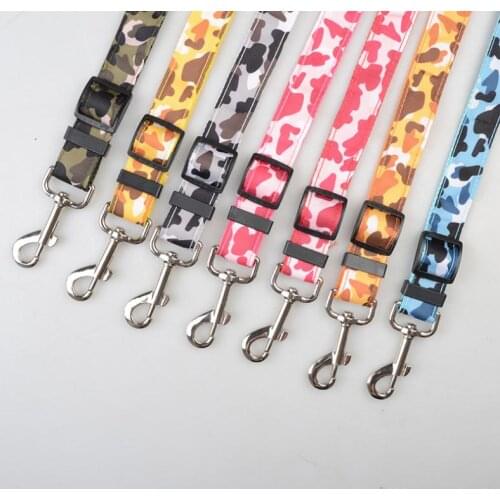 100pcs Camouflage Color Dog Pet Car Safety Seat Belt Harness Restraint Lead Adjustable Leash SN3387