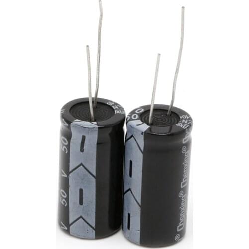 2Pcs 18*35mm 4700uF 50V Aluminum Electrolytic Capacitor 105°C Dimension