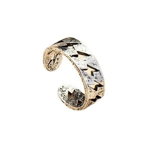 2021 Ins Trendy Gold Bolt Flash Lightning Irregular Minimalism Finger Band Knuckle Midi Rings Korean Fashion Women Party Jewelry