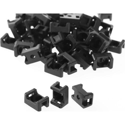 50Pcs Nylon Cable Clips Wiring Accessories Screw Type Saddle Shape Cradle Tie Mounts Bases Clips Cable Holder Wires Cable Clamps