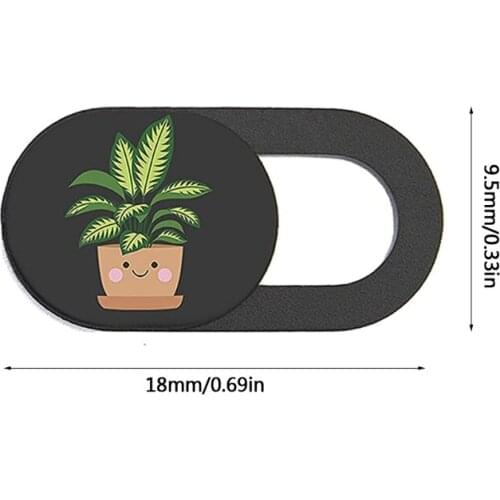 K92F Laptop Camera Slide Webcam Cover Phone Pad Monitor Blocker Cute Plant Design Camera Blocker Privacy Protector 6 Pcs