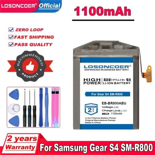 For Samsung Gear S4 SM-R800 SM-R810 SM-R805 R800 R810 R805 SM-R805W SM-R805U EB-BR800ABU 46mm Smart Watch Battery 1000mAh