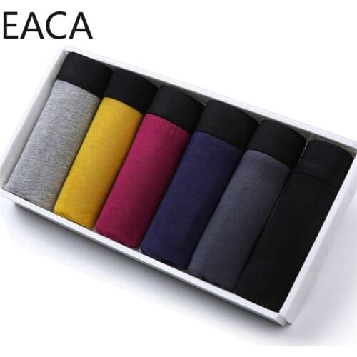 Boxer Men Solid Bamboo Fiber Breathable Comfortable Underwear Man Boxers Super-elastic Shorts Black Underpants Male Panties Gay