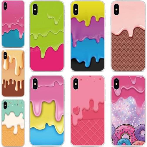 Melting Ice Cream TPU Phone Case For LG Nexus 5X Q6 Q7 V30 V40 V50 G6 G7 G8 ThinQ K11 K10 K9 K8 2018 X Power Stylo 4 5 Cover