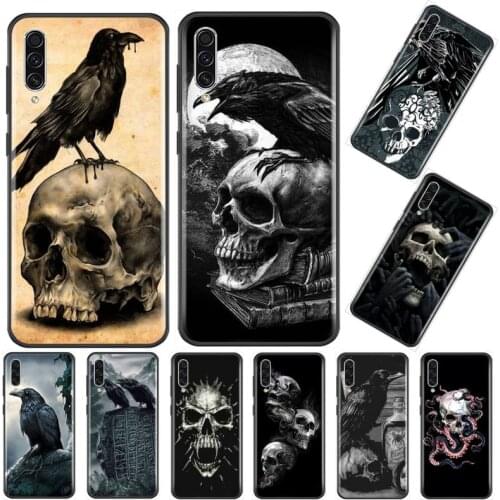 Skull Crow Flower Pirate Love Blanket Raven Phone Case For Samsung A20 A30 30s A40 A7 2018 J2 J7 prime J4 Plus S5 Note 9 10 Plus
