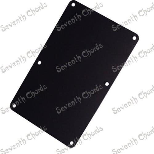 Black Plastic.6 Screw Hole Closed Style Electric Guitar Cavity Cover Spring Cover Back Plate Wiring Cover - HC-1019