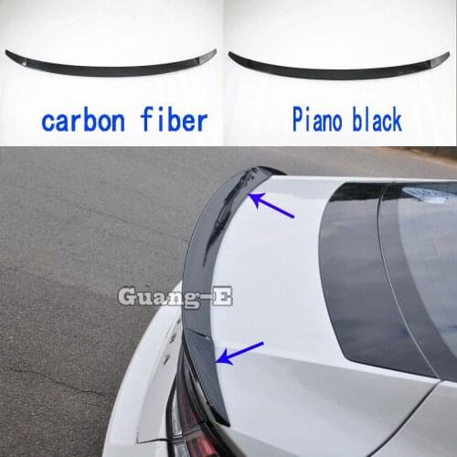 For Hyundai Elantra Avante 2021 2022 Car Body Styling Rear Tail Spoiler Side Triangle Wing Window Bezel Trim Frame Stick Parts