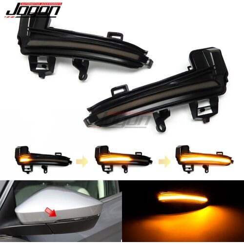 For Skoda Superb MK3 A7 B8 2016-2019 LED Dynamic Turn Signal Blinker Sequential Side Mirror Indicator Light Lamp