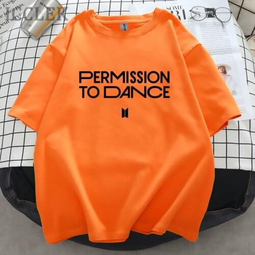 Kpop Butter Album Permission To Dance T Shirts Men Women Short Sleeve Leisure T Shirt Cotton Tee Tops Graphic Kawaii Clothes