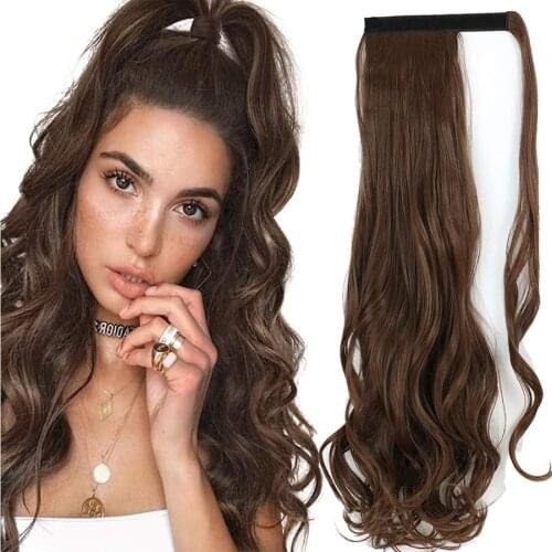 Fake Ponytail Hair Extensions de Cheveux Synthetic Clip-on Hair Hairpiece Overhead Tail Natural Extension Clips for Women