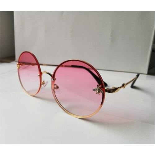 Zowensyh 2019 HOT selling Bee Metal Sunglasses Titanium Frames Womens 1808 Sun glasses Metal Bee Sun glasses free shopping