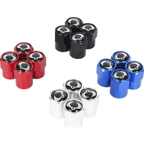 New 4PCS Auto Wheel Tire Valve Stem Caps Cover For SsangYong Actyon Kyron Korando Rexton Tivoli Car accessories