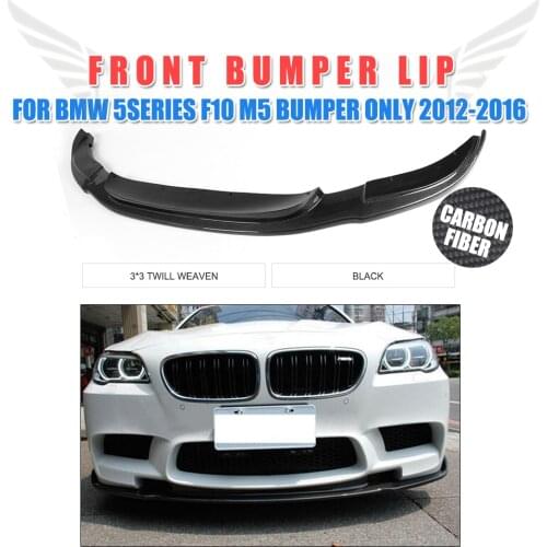 Carbon Fiber Front Bumper Chin Lip Spoiler for BMW 5 Series F10 M5 Bumper Only 2012-2016 Car tuning Parts