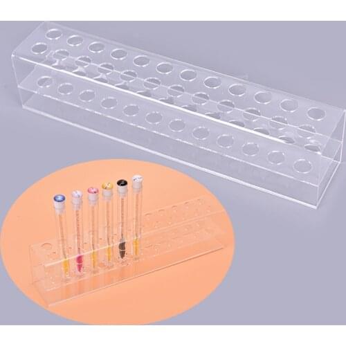 24 Holes Acrylic Eyelash Tweezer Storage Holder Durable Convenient Tweezers Stand Shelf Holder Eyelashes Extension Makeup Tool