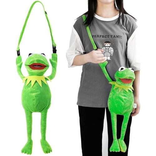 Frog Plush Doll Backpack With Adjustable Shoulder Straps Plush One-Shoulder Messenger Bag Doll ChildrenS Plush Toy Backpack