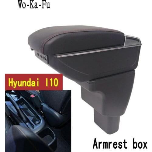 For I10 armrest box central Store content Storage box armrest box with cup holder ashtray USB interface 2006~2017