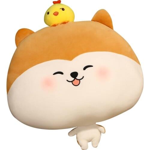 45cm Dog Pillow Cushion Shiba Inu Plush Toy Grey Brown Dog Pillow Cute Cartoon Sleeping Toy birthday Gifts For Child Kawaii