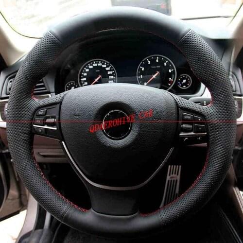 QDAEROHIVE Artificial micro fiber Leather Car Steering Wheel Cover for BMW 5 3 series 535i/320li/730/740/X5/640/523